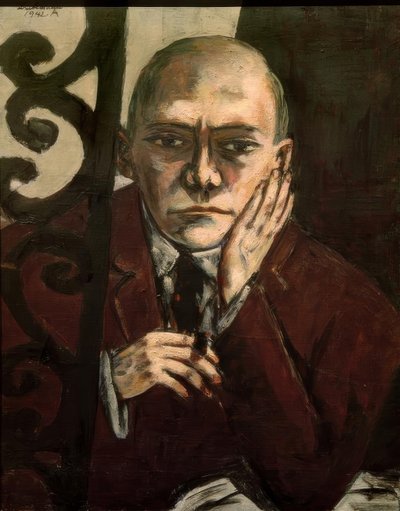 Auto-retrato no bar de Max Beckmann