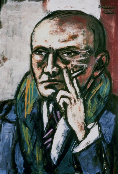 Auto-retrato com cigarro de Max Beckmann