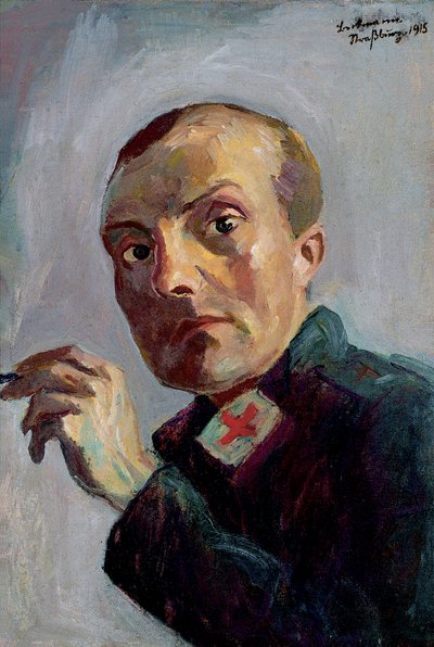Auto-retrato como enfermeiro de Max Beckmann