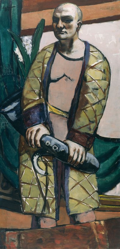 Autorretrato com saxofone de Max Beckmann