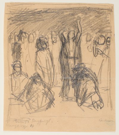 Esboço para o Sermão da Montanha de Max Beckmann