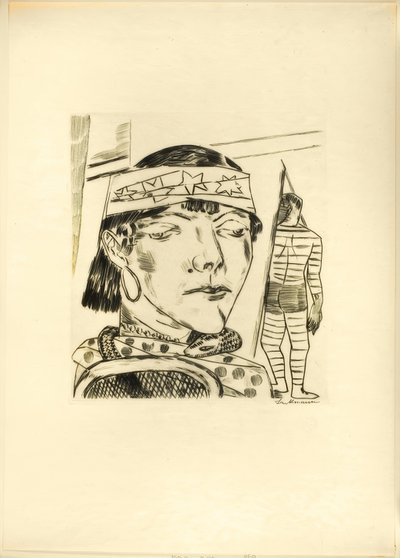 Snake Lade, placa dez de Jahrmarkt de Max Beckmann