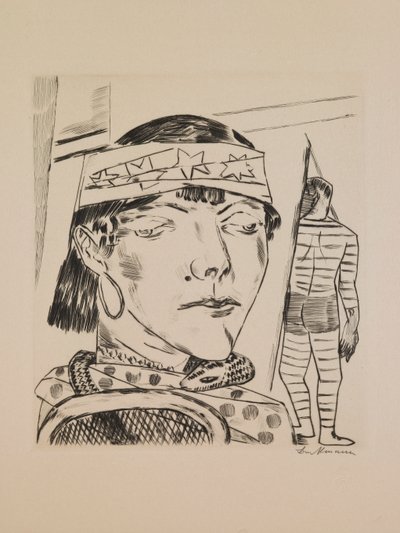 Snake Lady, prato 10 do portfólio "Feira Anual". de Max Beckmann