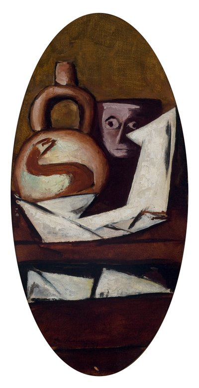 Natureza Morta (com figura mexicana) de Max Beckmann