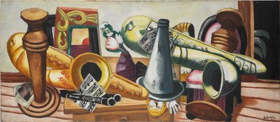 Natureza morta com saxofones de Max Beckmann