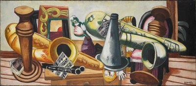 Natureza morta com saxofones de Max Beckmann