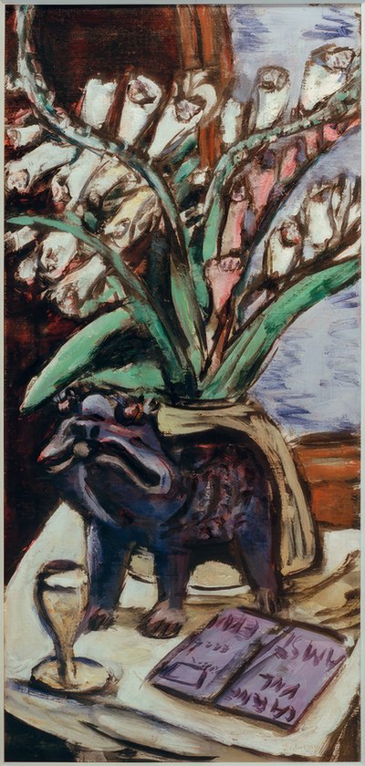 Natureza Morta com Luva Foxglove de Max Beckmann
