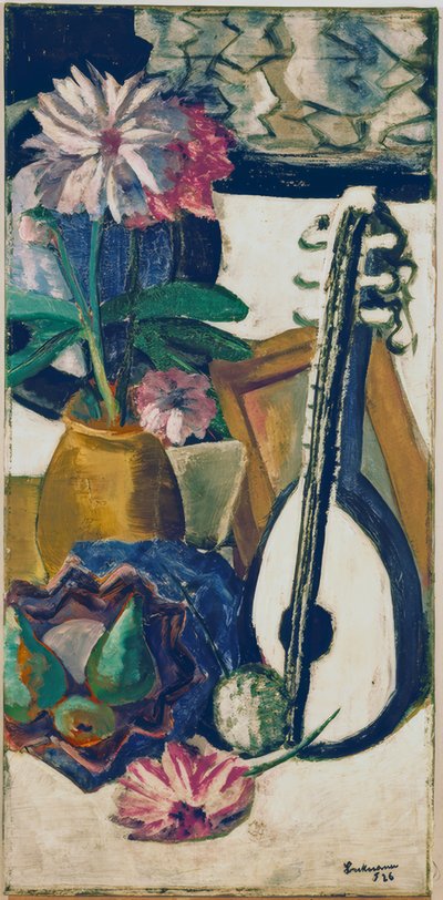 Natureza Morta com Dahlias Púrpura de Max Beckmann