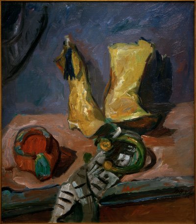 Natureza Morta com Botas Amarelas de Max Beckmann