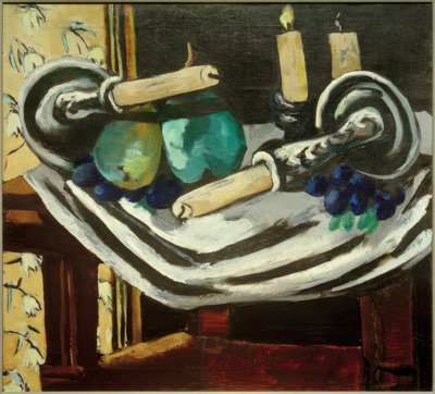 Natureza Morta com Velas Invertidas de Max Beckmann