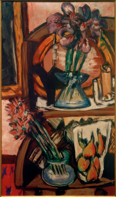 Natureza Morta com Dois Vasos de Flores de Max Beckmann