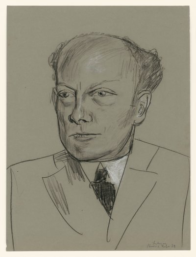 Estudo para o retrato de Gottlieb Friedrich Reber (cabeça) de Max Beckmann