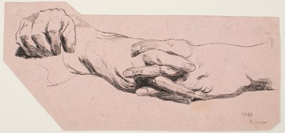 Estudo das mãos de Max Beckmann
