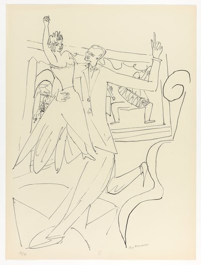 Tango, prato quatro de Dia e Sonho de Max Beckmann