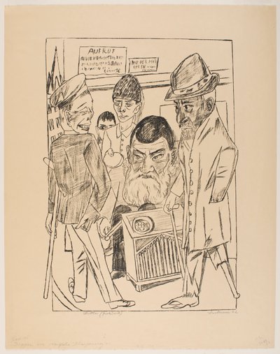 The Beggars, placa 7 da série "Trip to Berlin 1922" de Max Beckmann