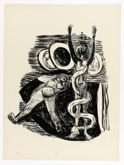 A Queda do Homem, prato 14 do Dia e do Sonho de Max Beckmann