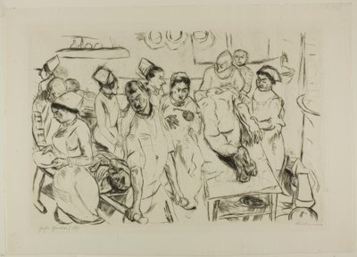 A Grande Operação, placa dezoito de Gesichter de Max Beckmann