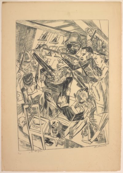 The Last Ones, placa dez de Die Hölle de Max Beckmann