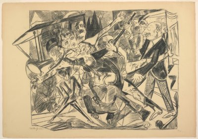 O Martírio, placa quatro de Die Hölle de Max Beckmann