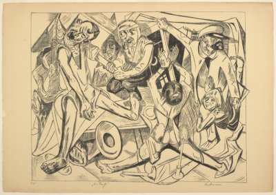 A Noite, prato sete de Die Hölle de Max Beckmann