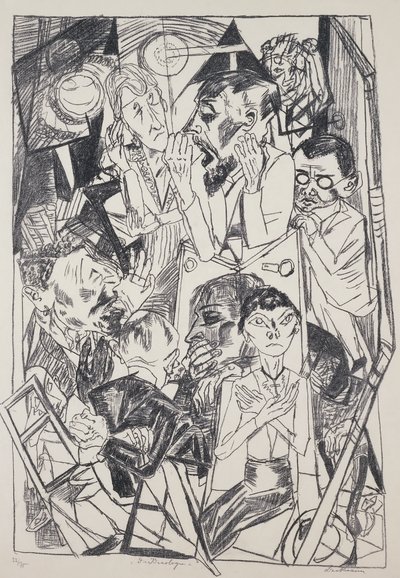 Os ideólogos, de Max Beckmann (1884-1950), gravura. Alemanha, século XX. de Max Beckmann