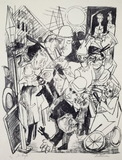 A rua, por Max Beckmann (1884-1950), gravura. Alemanha, século XX. de Max Beckmann