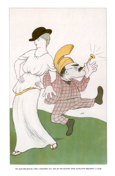 Rudyard Kipling tira um dia de folga, na maldita cozinha ... 1904. de Henry Maximilian Beerbohm