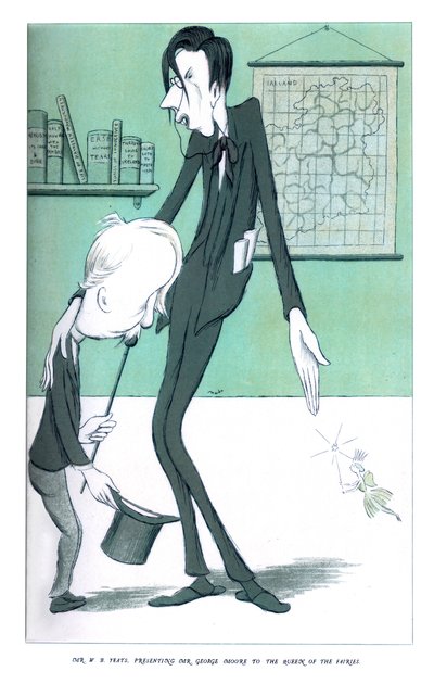 Sr. WB Yeats, Apresentando George Moore à Rainha das Fadas, 1904 de Henry Maximilian Beerbohm