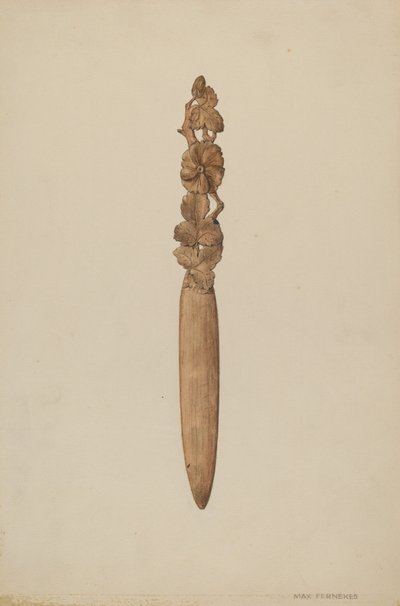 Faca de papel, c. 1938. de Max Fernekes