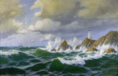 Farol nas falésias de Max Jensen