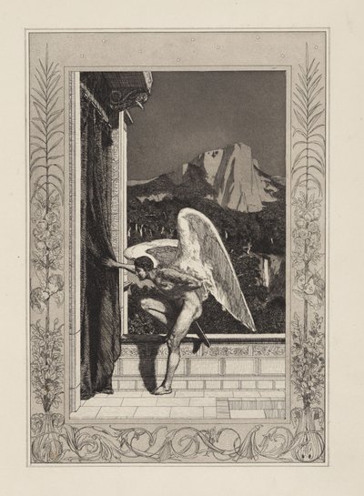 Amor chegando (Amor e Psique, Opus V, prancha 12) de Max Klinger