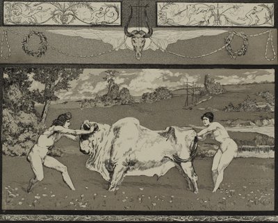 Apollo e Daphne II Da série Opus II, 1879 de Max Klinger