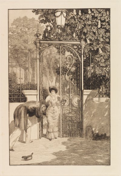 At the Gate da série A Love, Opus X, 1887. de Max Klinger