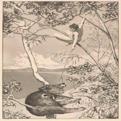 Urso e duende. de Max Klinger