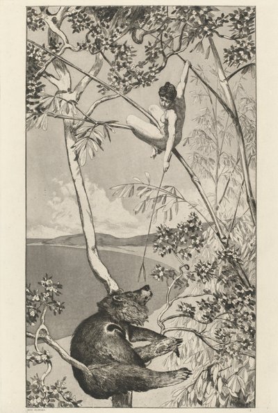 Urso e Elfo Bär und Elfe: pl.1, publicado em 1881. de Max Klinger