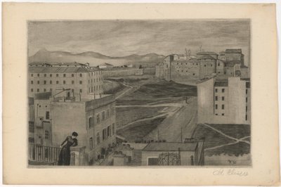 Vista da janela do ateliê em Roma de Max Klinger