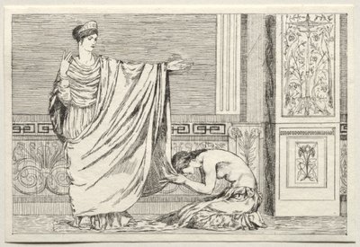 Cupido e Psique: Psyche e Juno, 1880. de Max Klinger