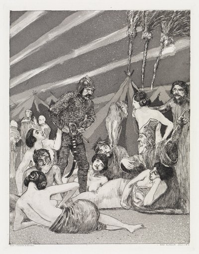 O Acampamento (Tenda, Opus XIV, 1.ª Parte, n.º 5) de Max Klinger