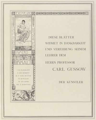 Dedicação, 1883. de Max Klinger