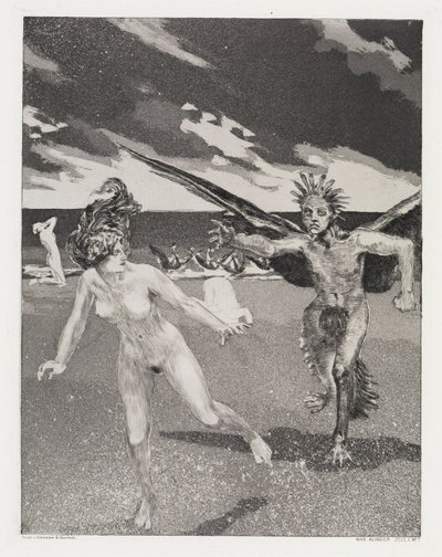 O príncipe cisne (Tenda, opus XIV, parte 1, n.º 7) de Max Klinger