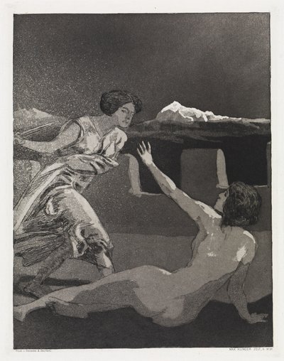 Ameaça (Tenda, opus XIV, parte 2, n.º 31) de Max Klinger