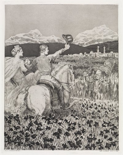 Na própria terra (Tenda, opus XIV, parte 2, n.º 43) de Max Klinger