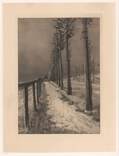 Estrada secundária na chuva Quatro paisagens (título da série) de Max Klinger