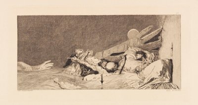 Opus VI, da Paráfrase sobre a descoberta de uma luva, 1881. de Max Klinger