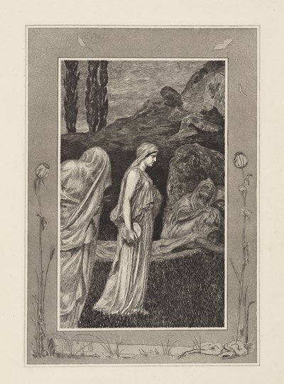 Psique no Tártaro (Amor e Psique, Opus V, prancha 39) de Max Klinger