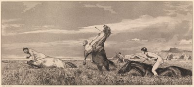 Centauro perseguido de Max Klinger