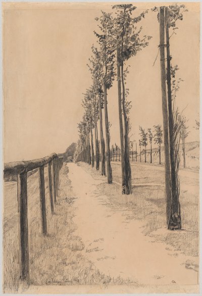Alameda ao longo de uma estrada de Max Klinger