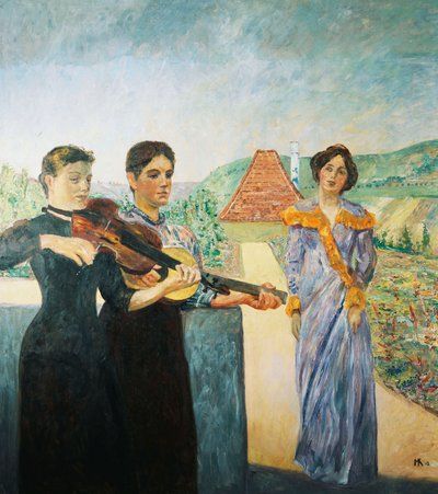 Três mulheres na vinha; Três mulheres na vinha, 1912 de Max Klinger
