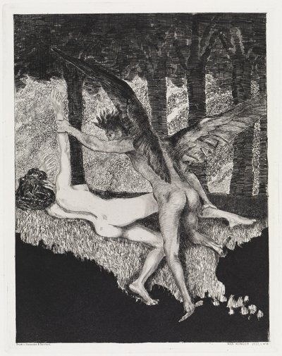 Violação (Tenda, Opus XIV, Parte 1, n.º 8) de Max Klinger