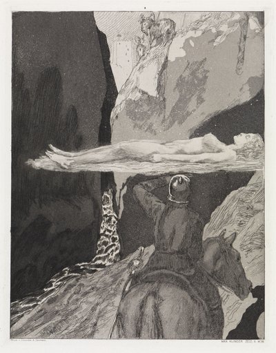 Diante da torre (Tenda, opus XIV, parte 2, n.º 36) de Max Klinger